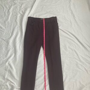 Express High Rise Skinny Pants 8L Burgundy